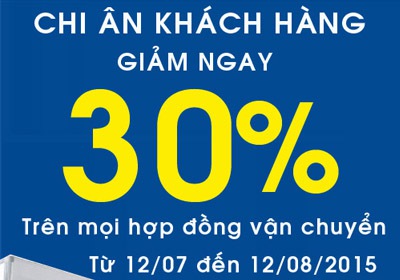 Chi ân khách hàng giảm giá 30% 